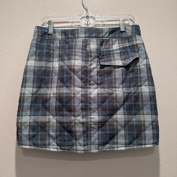 Toad&Co Quilted Birddog Mini Skirt Zuni‎ Turquoise Sz 4 Buttons Short Casual - Picture 2 of 9